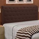 Ver imagem 1 de Cabeceira Queen Brenda 160 CM Courino Marrom - D A Decor
