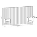 Ver imagem 4 de Cabeceira Florença Casal e Queen com 2 Mesas de Cabeceira Cedro/linho