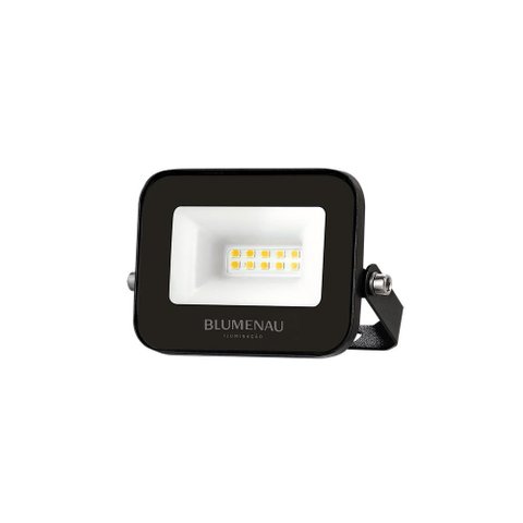 Refletor Blumenau Led Pro 10W Preto Bivolt 6500K Luz Branca