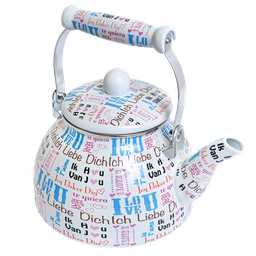 Chaleira Esmaltada 2.5 Litros Charm 2,5 Lts S/ Apito C/ Indução Love - 6