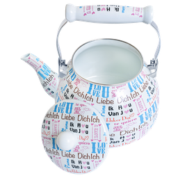 Chaleira Esmaltada 2.5 Litros Charm 2,5 Lts S/ Apito C/ Indução Love - 2