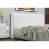 Cabeceira Casal Brenda 140 CM Suede Branco - D A Decor - 1
