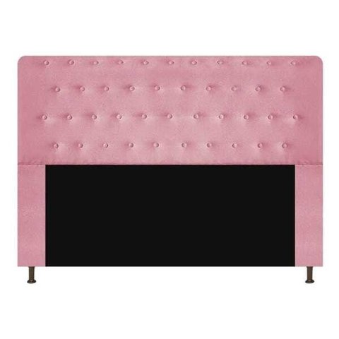 Cabeceira Casal Brenda 140 CM Suede Rosa Bebê - D A Decor