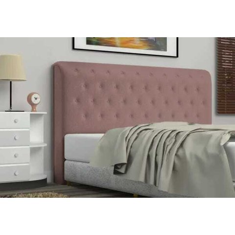 Cabeceira Casal Brenda 140 CM Suede Rosê - D A Decor