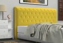 Ver imagem 1 de Cabeceira Casal Brenda 140 CM Courino Amarelo - D A Decor