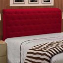 Ver imagem 1 de Cabeceira Casal Brenda 140 CM Courino Vermelho - D A Decor