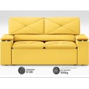 Ver imagem 4 de Sofá com Porta Copos Retrátil e Reclinável Pop 1,54m Velosuede Canario - Netsofas