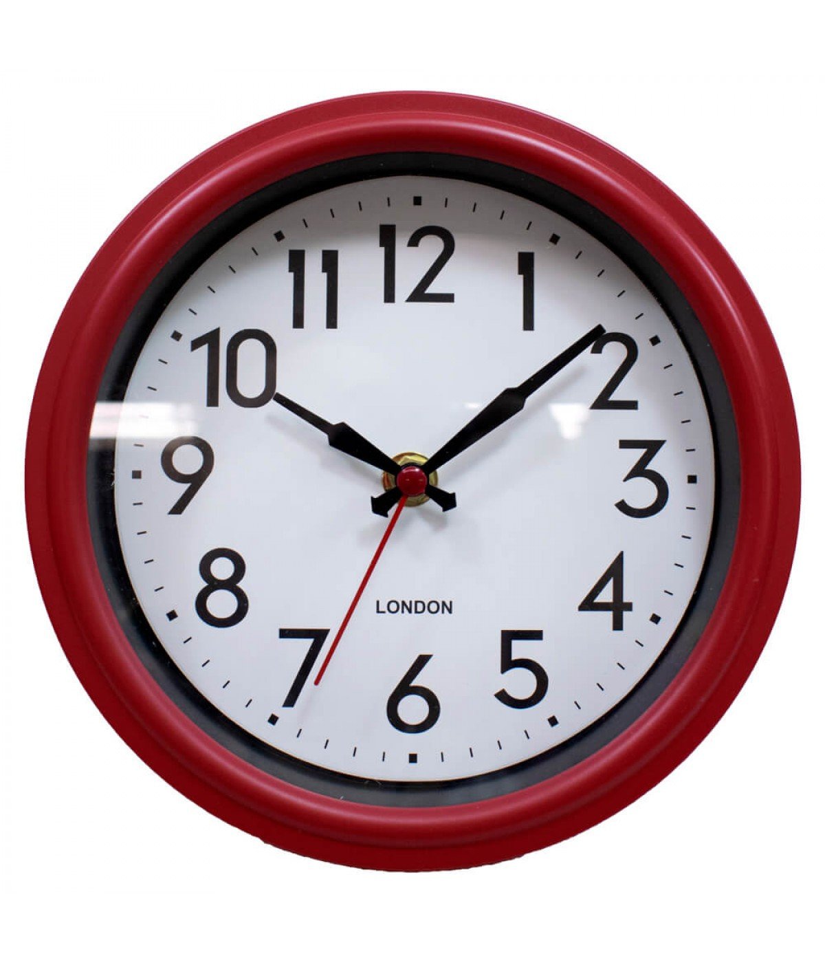 Relógio Parede Vermelho 21.5x21.5cm - 1