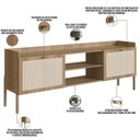 Ver imagem 5 de Rack para Sala de Estar Tv 65 Pol 183cm Pés Madeira Moss A03 Hanover Roble