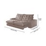 Sofá Retrátil e Reclinável Milão 2,30m com Super Pillow de 30cm com Molas Pocket - Movenzo Estofados - 2