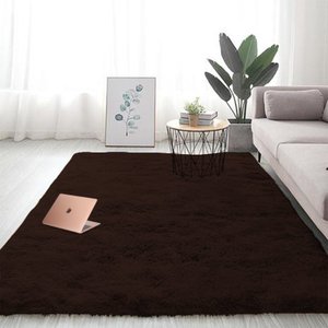 Tapete Peludo para Sala Quarto Macio - Casen Tamanho:140x100cm;cor:marrom