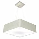 Ver imagem 1 de Lustre Pendente Quadrado Md-4032 Cúpula em Tecido 15/50x50cm Rustico Cinza - Bivolt