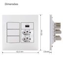 Ver imagem 3 de Conj 4x4 6 Postos - Int Simples + Usb 2a + Tom 10a Infiniti Cor:branco