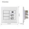 Conj 4x4 6 Postos - Int Simples + Usb 2a + Tom 10a Infiniti Cor:branco - 3
