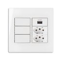 Ver imagem 2 de Conj 4x4 6 Postos - Int Simples + Usb 2a + Tom 10a Infiniti Cor:branco