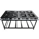 Ver imagem 1 de Fogão Industrial 8 Bocas Duplas Luxo Baixa Pressão Mr Fogões 40x40 P8