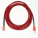Ver imagem 1 de Cabo de Rede Cat5e Revestido Tecido Vermelho/preto Copperlan 15 Metros