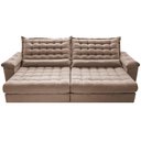Ver imagem 5 de Sofá Retrátil e Reclinável 2,95m Molas Ensacadas Cama inBox Big Space com Bordado 3D Velusoft