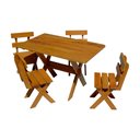 Ver imagem 1 de Conjunto Mesa 1,2m e 4 Cadeiras Madeira Maciça Angelim Querencia