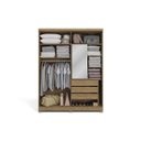 Ver imagem 2 de Guarda-Roupa Roupeiro com Pés 4 Portas 3 Gavetas Cbh554 Kappesberg Freijó