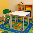 Ver imagem 1 de Conjunto Mesa e Cadeira Infantil Verde para Estudo e Atividades