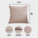 Ver imagem 3 de Almofadas Kit Plumie de 45x45cm 2 Uni Boucle Bege Claro Cama Inbox