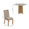 Mesa de Jantar 4 Lugares Celebrare Apogeu com Vidro Amêndoa Clean/off White/linho Rinzai Bege - Móve - 3