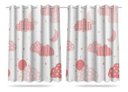 Ver imagem 4 de Kit Cortina + 3 Capas Almofadas Infantil Nuvem Rosa Mod 04