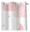 Ver imagem 3 de Kit Cortina + 3 Capas Almofadas Infantil Nuvem Rosa Mod 04
