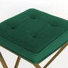 Banqueta Alta Tokyo Base Ferro Dourado Suede Verde Bandeira - 3