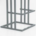 Ver imagem 4 de Banqueta Alta Tower Industrial Base Prata Suede Bege