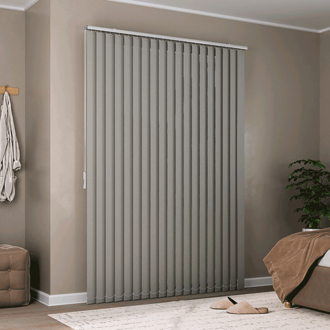 Persiana Vertical em Tecido Crisdan Largura 2,20 X 1,80 Altura Cinza