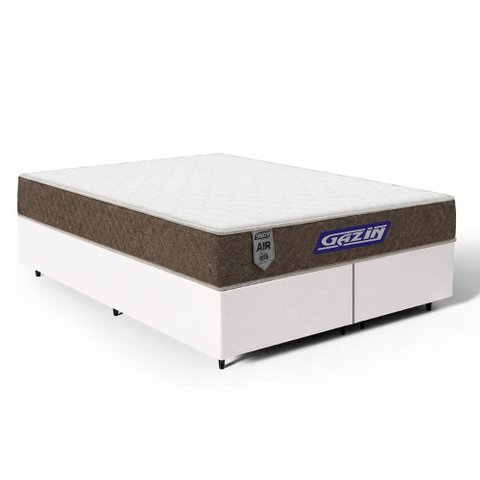 Cama Box com Colchão Gazin de Molas Ensacadas One Face Air Light Queen 158cm