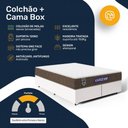 Ver imagem 4 de Cama Box com Colchão Gazin de Molas Ensacadas One Face Air Light Queen 158cm