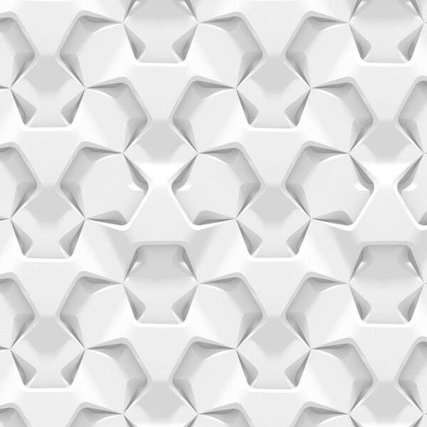 Hexagono - Papel de Parede - 0,58 x 3,00m - 2