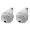 Kit 2 Câmeras Lâmpadas Ip de Segurança 1mp 360 Espia Visão Noturna Incluída Branca Wi-fi Vr Cam - 1