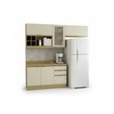 Ver imagem 1 de Armário de Cozinha Moderna 2m 5 Peças com Rodapé New York Móvel na Caixa