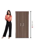 Ver imagem 6 de Armario Alto 02 Portas Pivotante 79,2cm x 161,1 Marrom/Walnut/Grafito