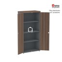 Ver mais imagens de Armario Alto 02 Portas Pivotante 79,2cm x 161,1 Marrom/Walnut/Grafito