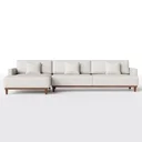 Ver imagem 6 de Sofá 5 Lugares Doha Living Fixo com Chaise 3,35m X 1,45m em Couro:bege