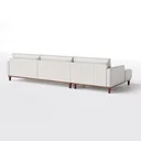 Ver imagem 4 de Sofá 5 Lugares Doha Living Fixo com Chaise 3,35m X 1,45m em Couro:bege