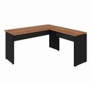 Ver imagem 2 de Mesa Escrivaninha em L 135cm x 150cm Pés Painel F5 Office Cor:Nogal com Preto