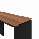 Ver imagem 7 de Mesa Escrivaninha em L 135cm x 150cm Pés Painel F5 Office Cor:Nogal com Preto