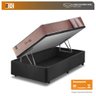 Cama Box Baú Solteiro King Preto + Colchão Molas Ensacadas Visco Gel Charlotte 96x203x78cm - 2