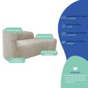 Ver imagem 4 de Kit Divã Recamier Orgânico França 160cm Lado Direito e 2 Poltronas Amore Linho