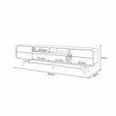 Ver imagem 3 de Rack para Sala Bancada de Tv 85 Pol 220cm Alissa H01 D’Rossi
