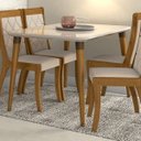 Ver imagem 2 de Mesa de Jantar 4 Lugares Tampo Vidro Ballet 120 Móveis Lopas