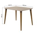 Ver imagem 3 de Mesa de Jantar 4 Lugares Tampo Vidro Ballet 120 Móveis Lopas