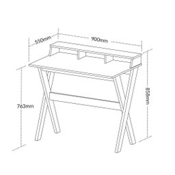 Mesa Escrivaninha para Escritório Itália:branco - 5