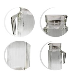 12 Jarras Suco de Vidro com Tampa Suco Água Cha Geladeira 1L - 3